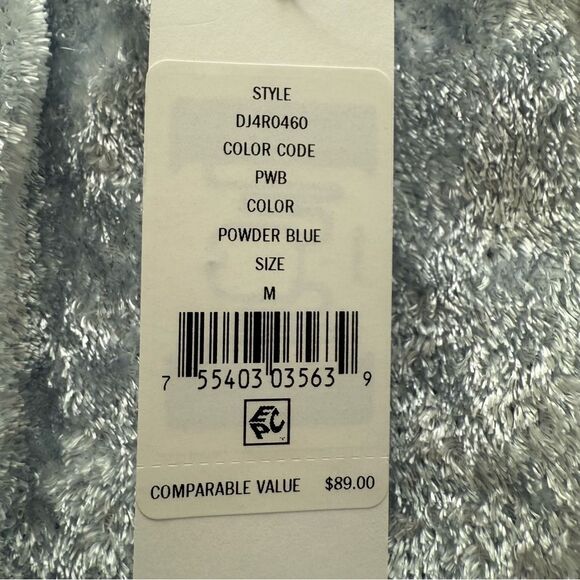 DKNY Jeans Blue Mock-neck Chenille Sweater Raglan Sleeves NWT - Picture 5 of 8